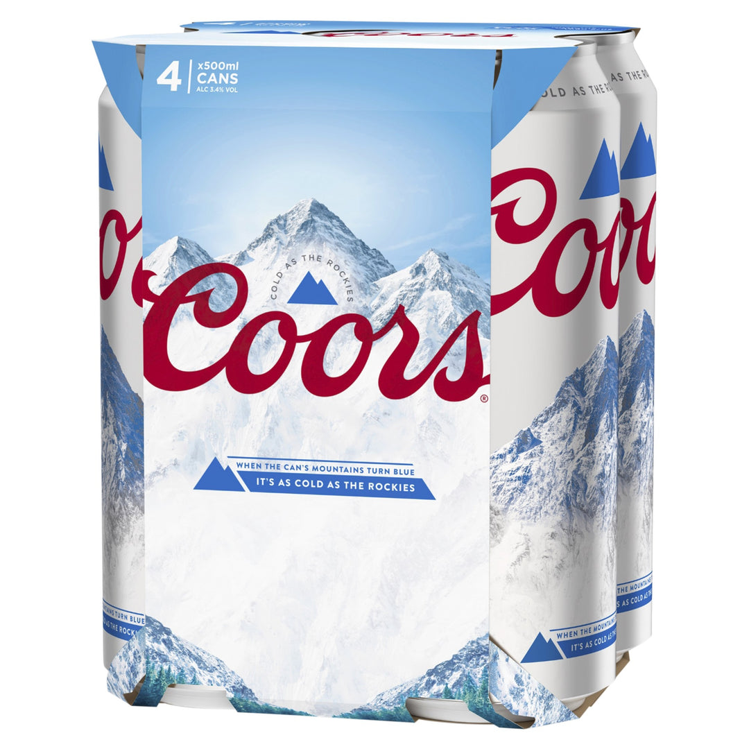 COORS 4PK CANS 500ML