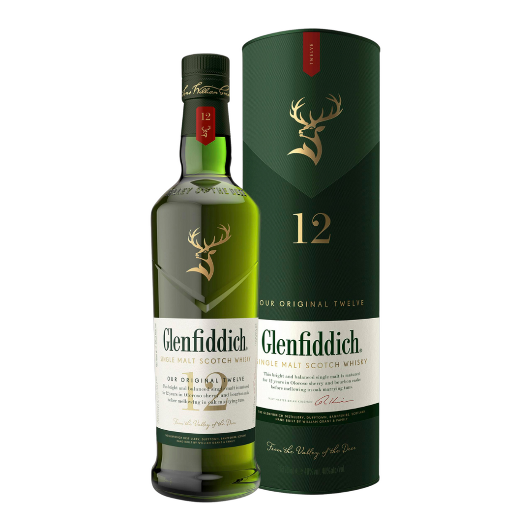 GLENFIDDICH 12 YR OLD SCOTCH WHISKY 700ML