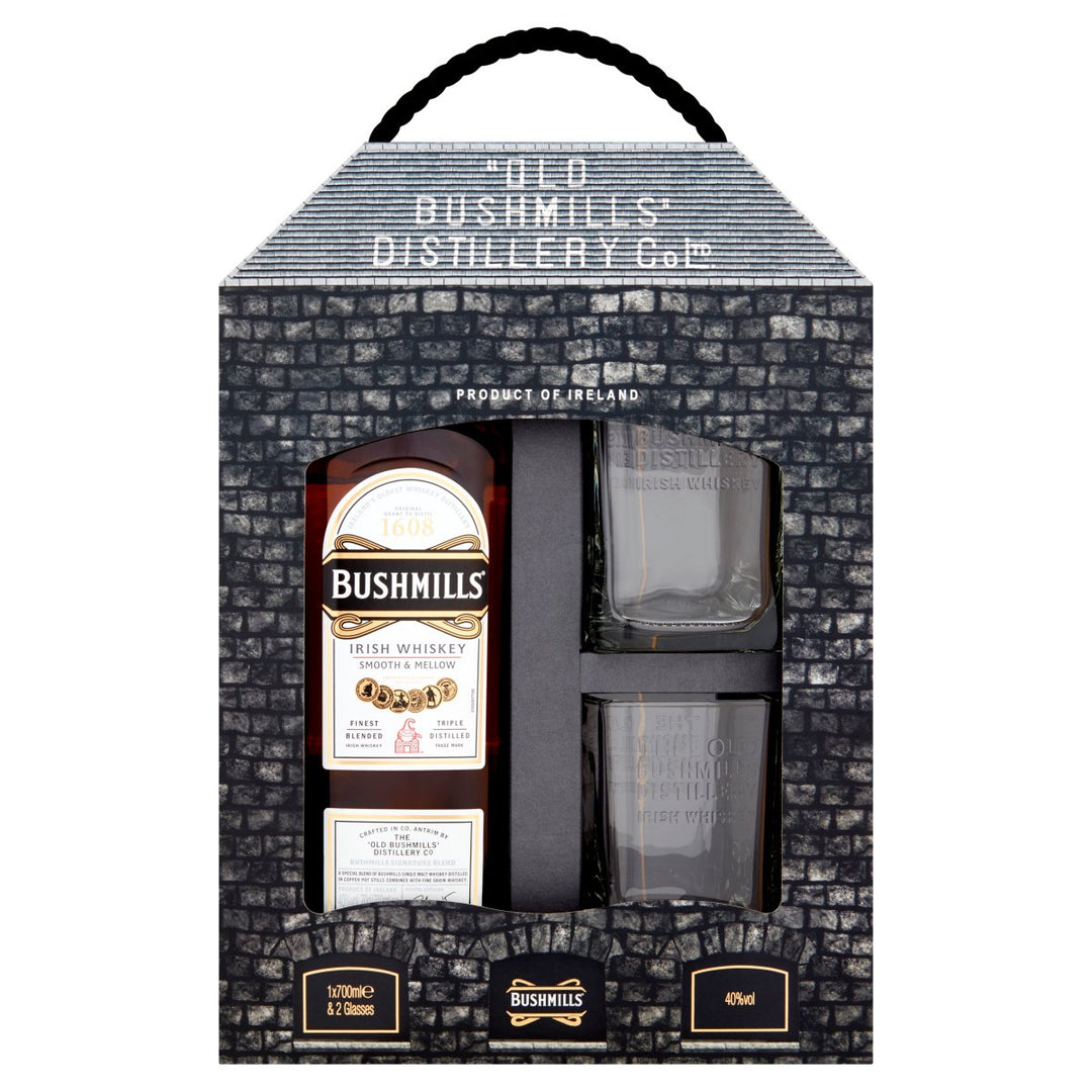 BUSHMILLS TWIN GLASS PACK 700ML
