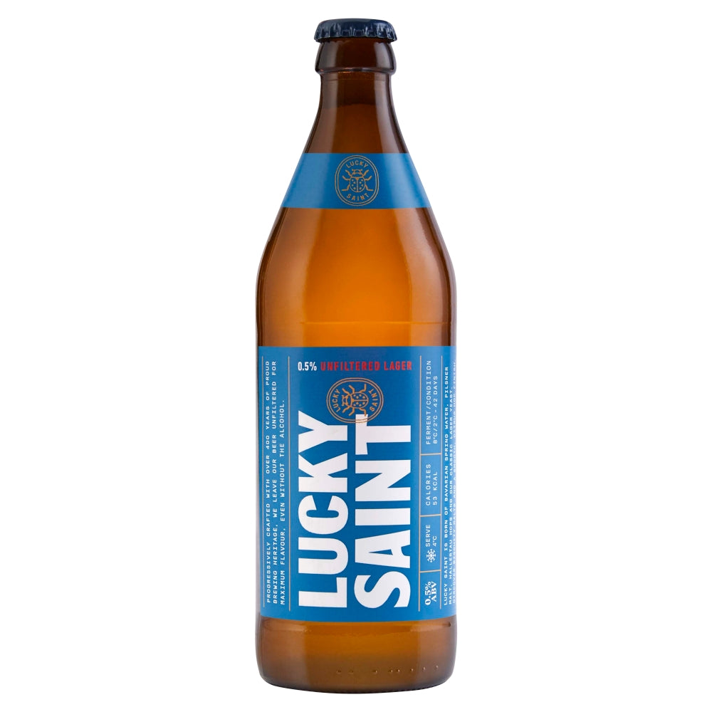 LUCKY SAINT NON ALCOHOLIC LAGER BOTTLES