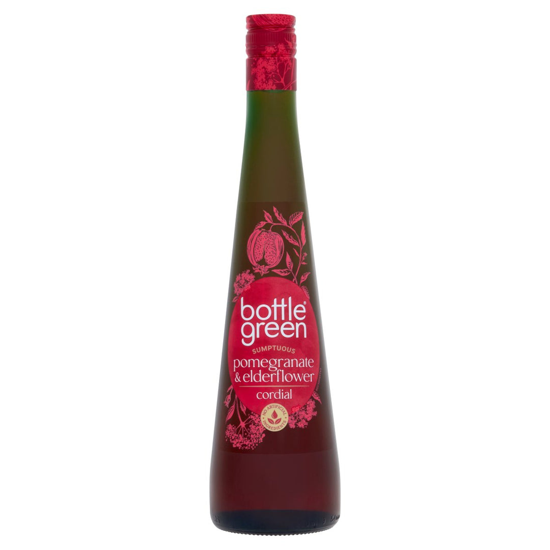 BOTTLE GREEN POMEGRANATE & ELDERFLOWER CORDIAL