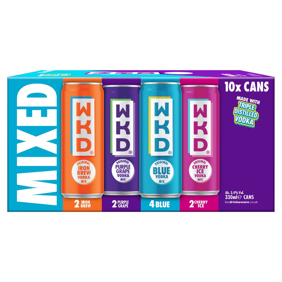 WKD MIXED 10PK CANS (10X330ML) 3.4%