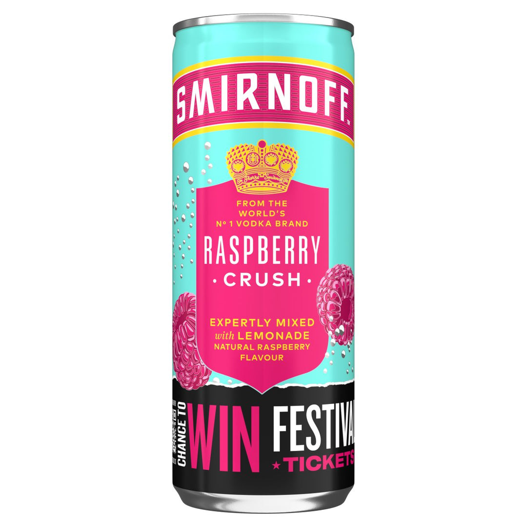 SMIRNOFF RASPBERRY CRUSH CAN
