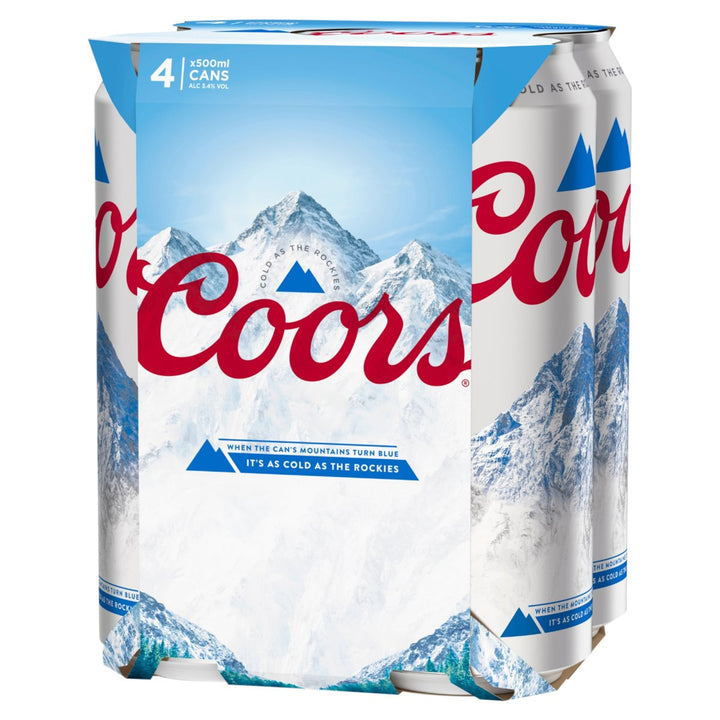 COORS 4PK CANS 500ML