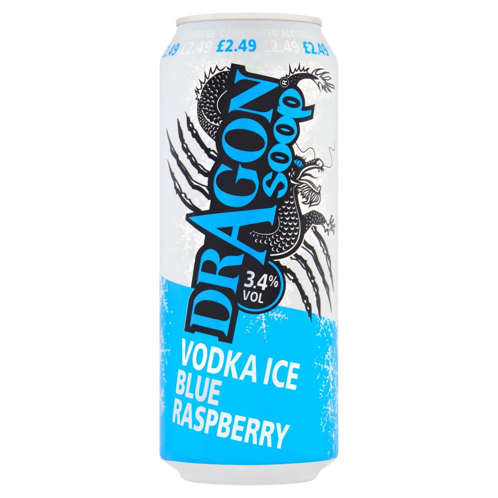 DRAGON SOOP VODKA ICE BLUE RASPBERRY (8X500ML) 3.4%
