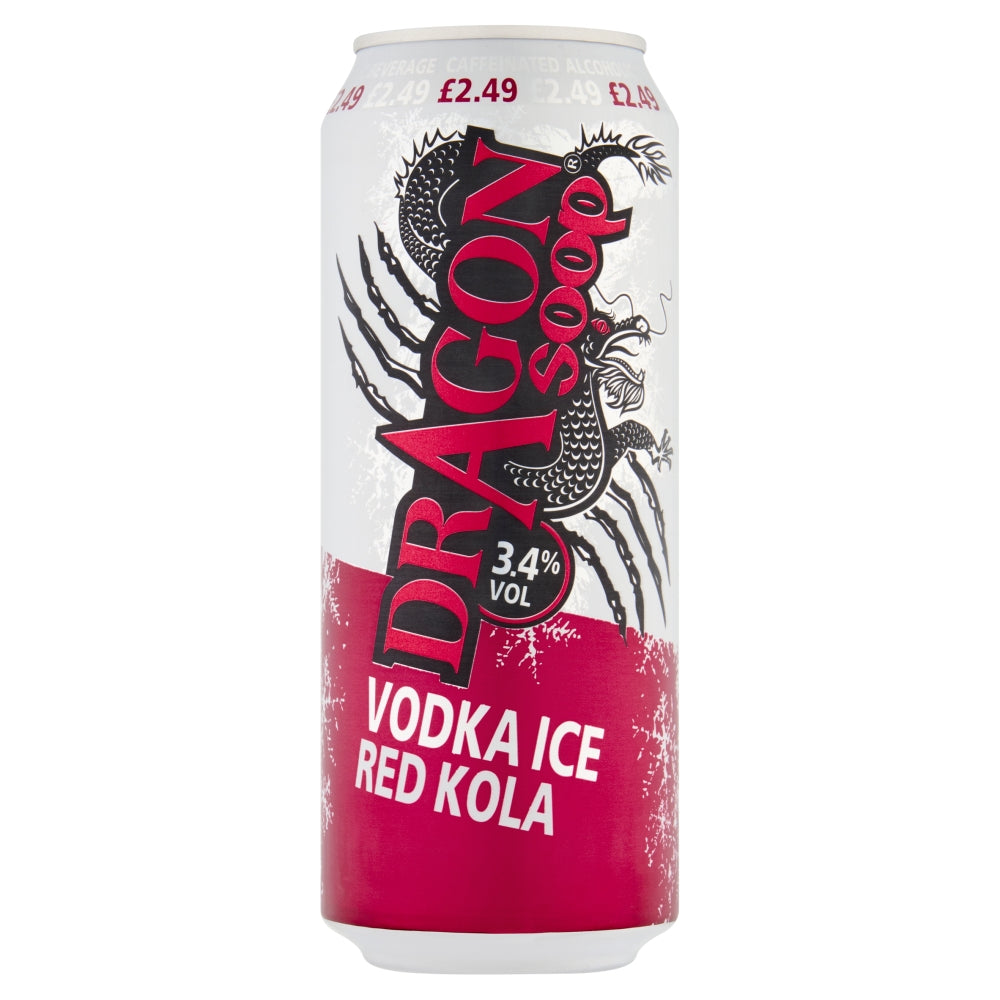 DRAGON SOOP VODKA ICE RED KOLA PM £2.49 (8X500ML) 3.4%
