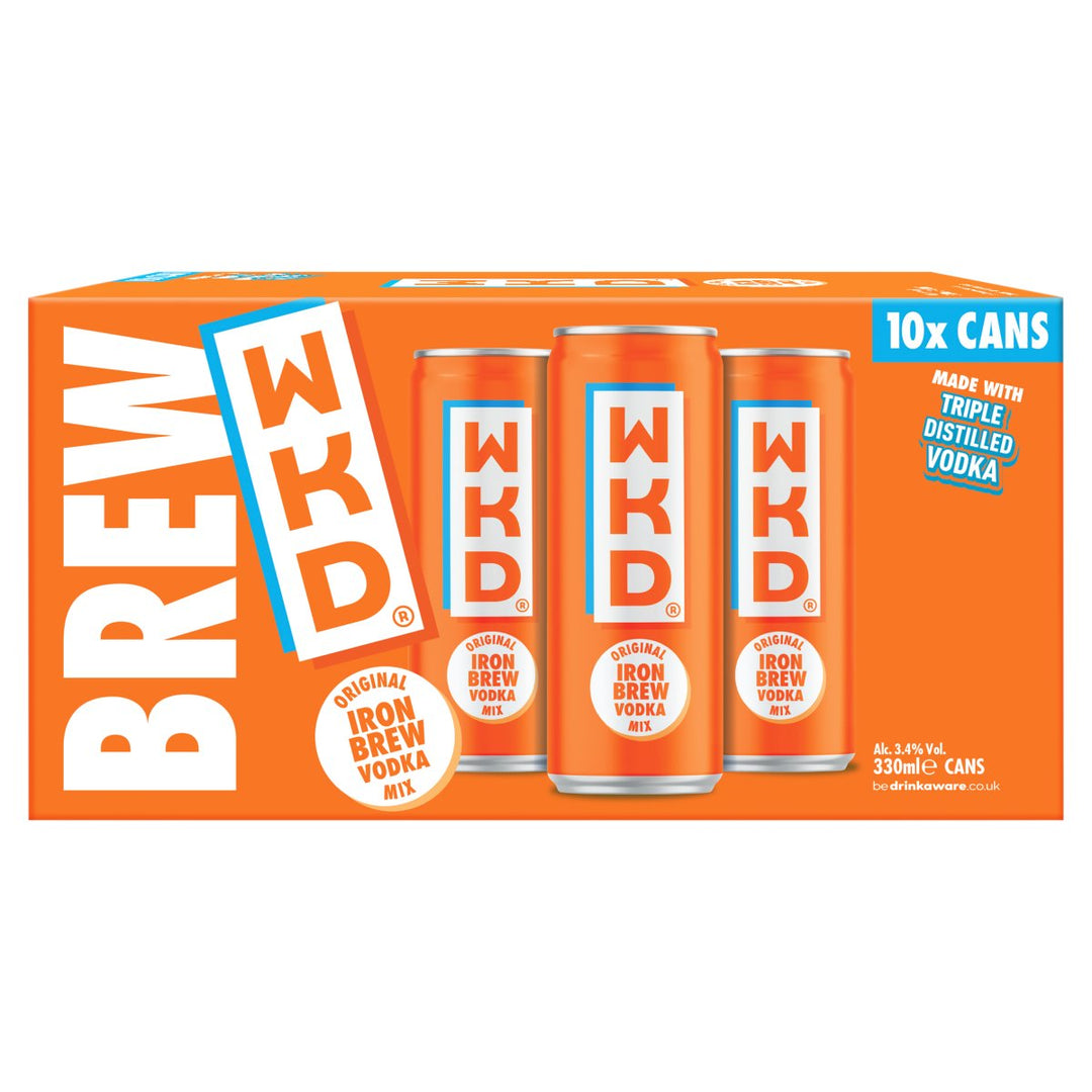 WKD IRON BREW 10PK CANS (10X330ML) 3.4%