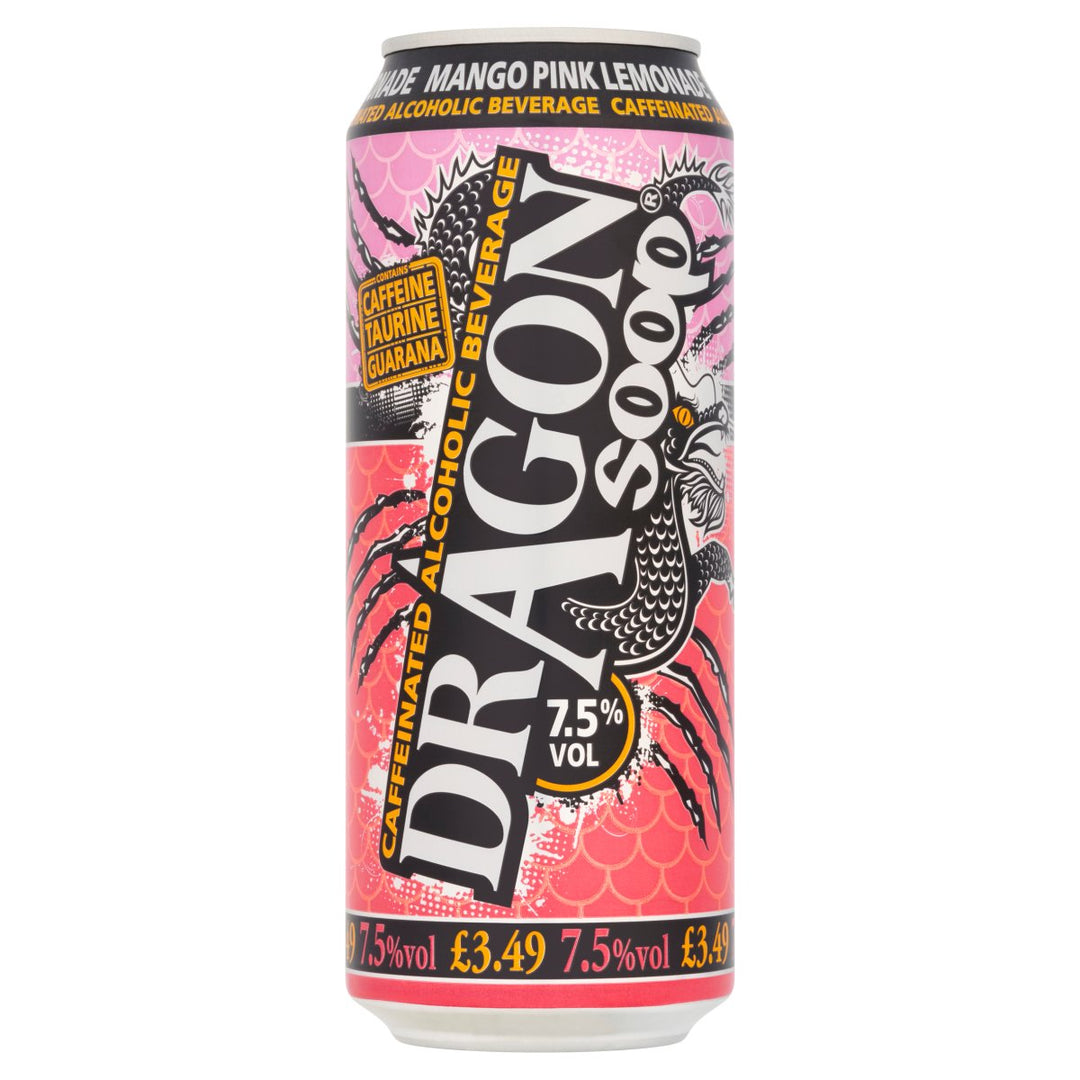 DRAGON SOOP MANGO PINK LEMONADE PM £3.49 (8X500ML) 7.5%