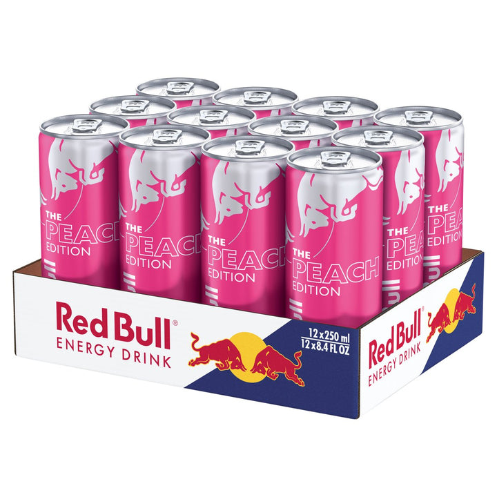RED BULL CANS WHITE PEACH