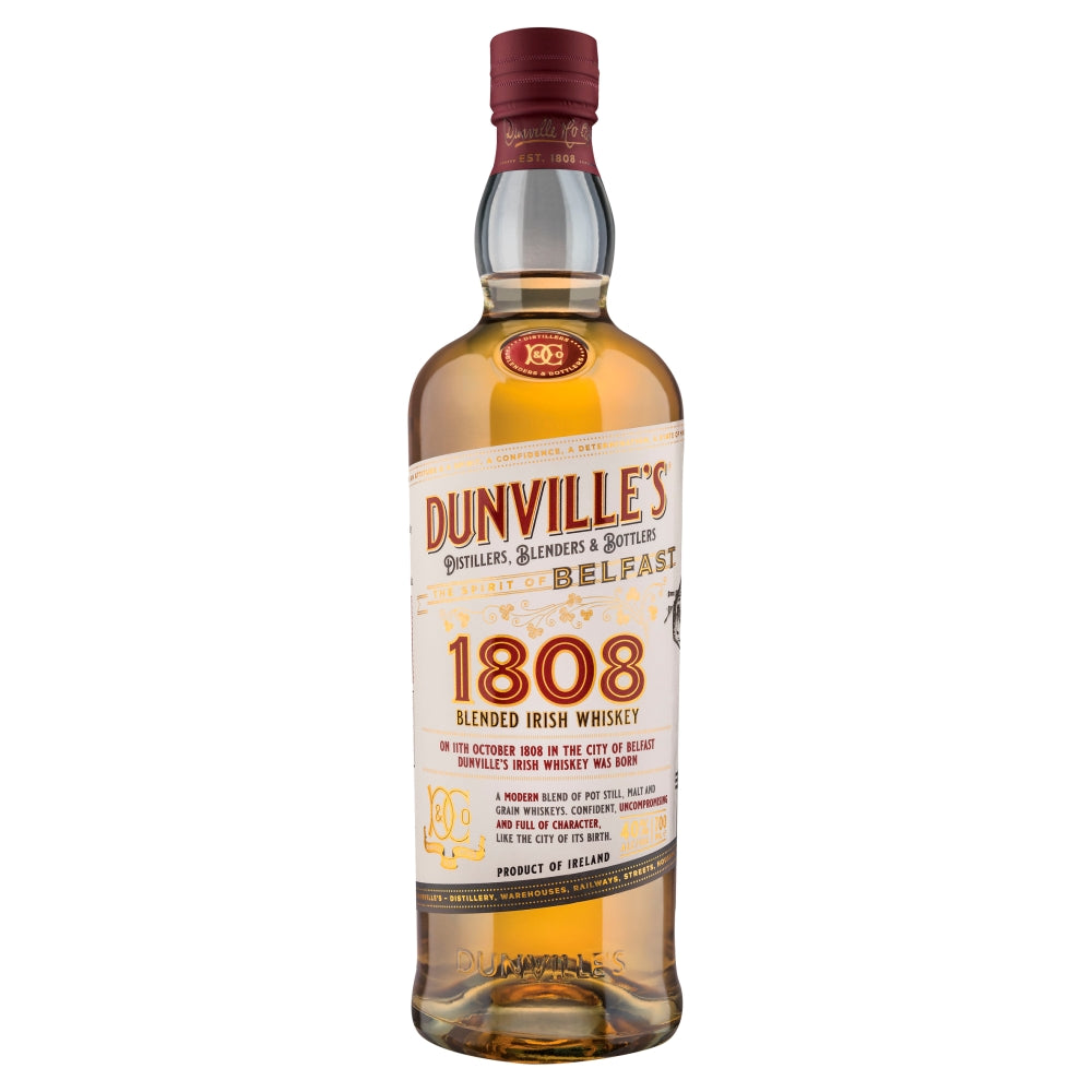 DUNVILLES 1808 IRISH WHISKEY 700ML (SINGLE UNIT) 40%