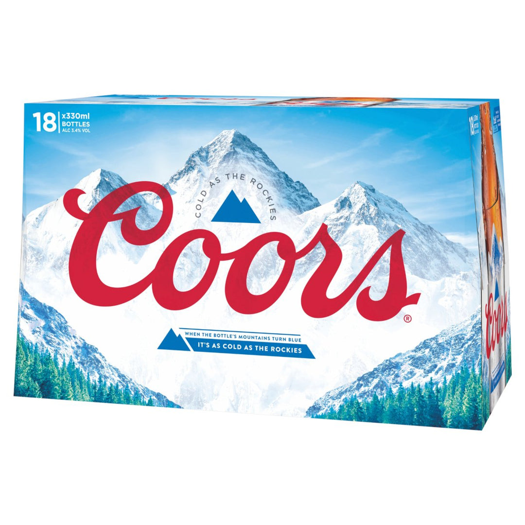 COORS 18PK BTLS (18X330ML) 3.4%