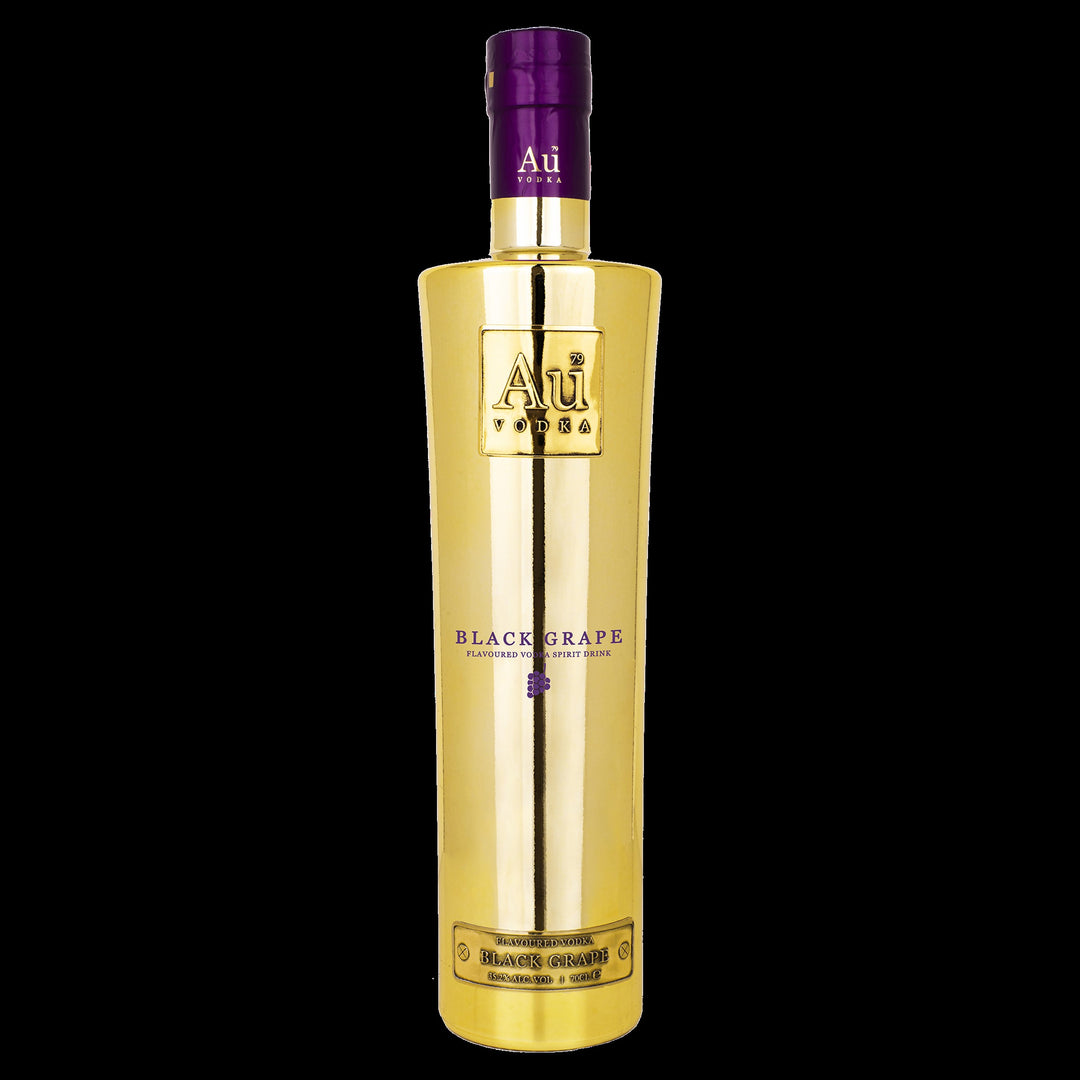 AU VODKA BLACK GRAPE SPEED POURER&GLASS 700ML