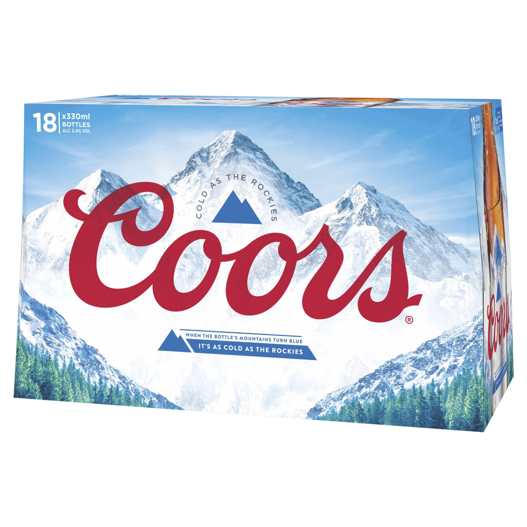 COORS 18PK BTLS (18X330ML) 3.4%