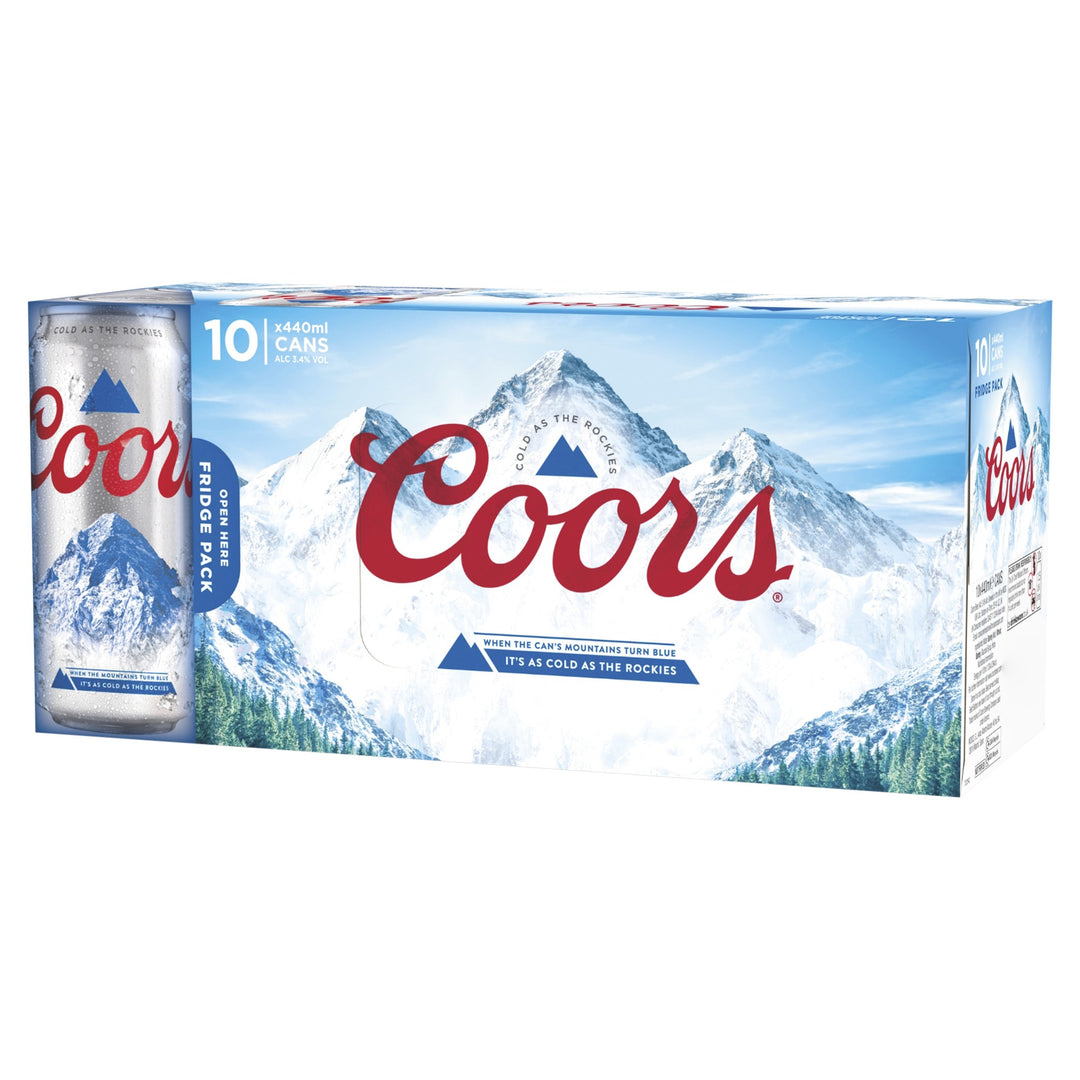 COORS 10PK CANS (10X440ML) 3.4%