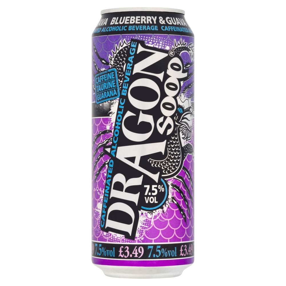 DRAGON SOOP BLUEBERRY & GUAVA PM £3.49 (8X500ML) 7.5%