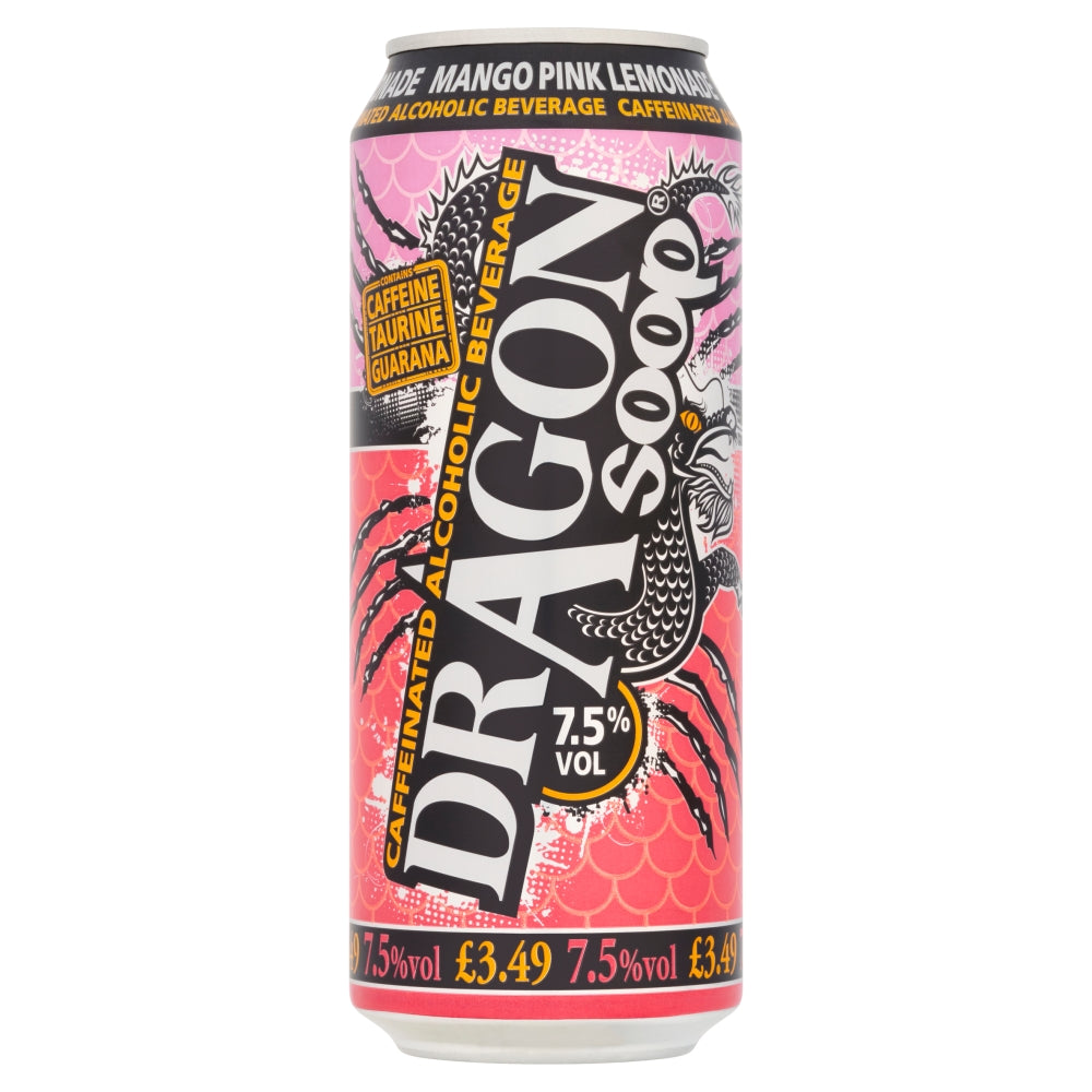 DRAGON SOOP MANGO PINK LEMONADE PM £3.49 (8X500ML) 7.5%