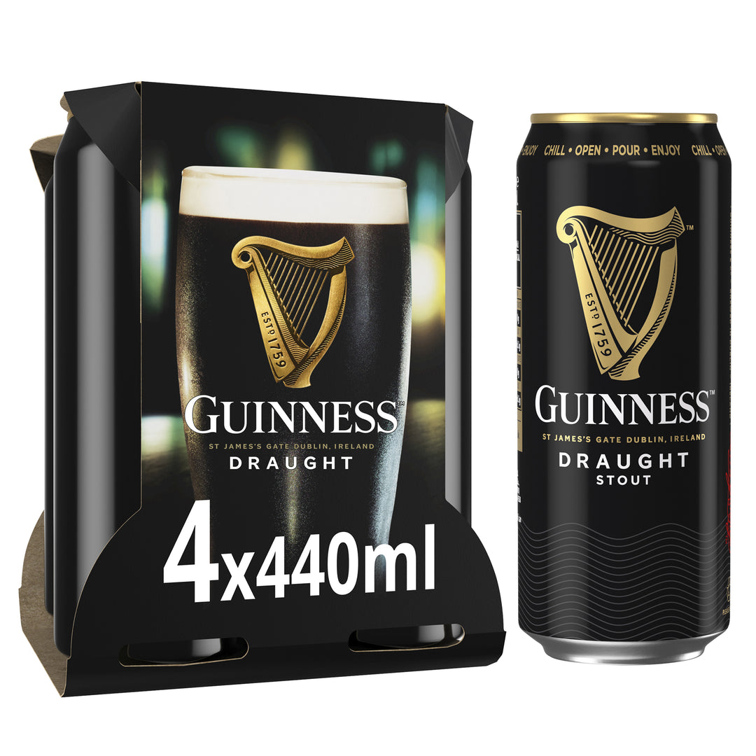 GUINNESS CANS DRAUGHT 4PK 440ML