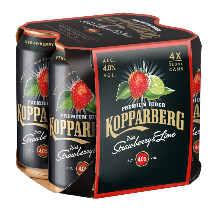 KOPPARBERG 4PK STRAW & LIME CANS 330ML
