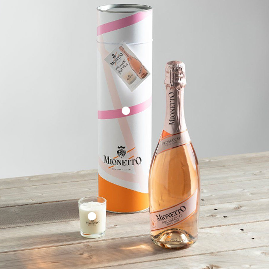MIONETTO ROSÉ PROSECCO 750ML & SOY WAX CANDLE