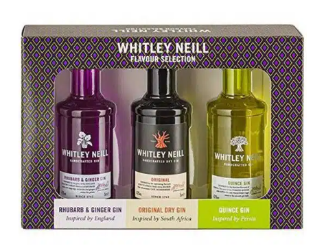 WHITLEY NEILL GIN FLAVOUR SELECTION R&G, ORIG, QUINCE 3X50ML