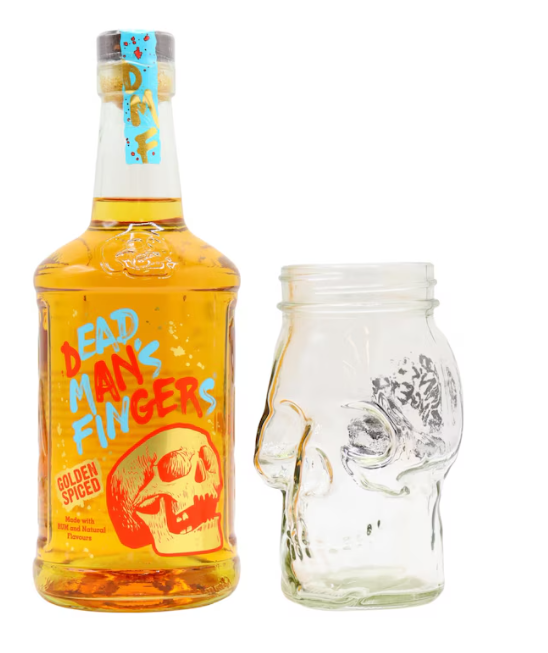 DEAD MAN'S FINGERS SPICED & SKULL GLASS 700ML (SINGLE UNIT)