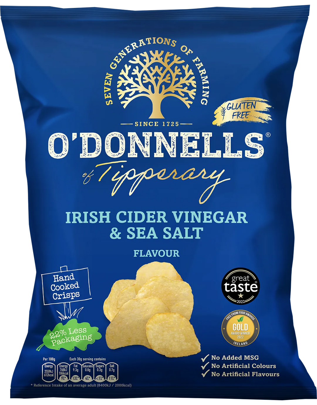O'DONNELLS SALT & VINEGAR (32X44G)