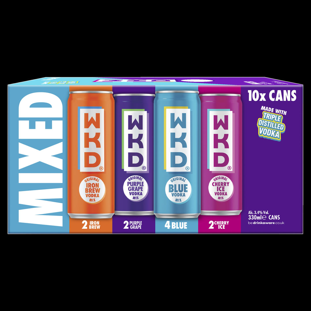 WKD MIXED 10PK CANS (10X330ML) 3.4%
