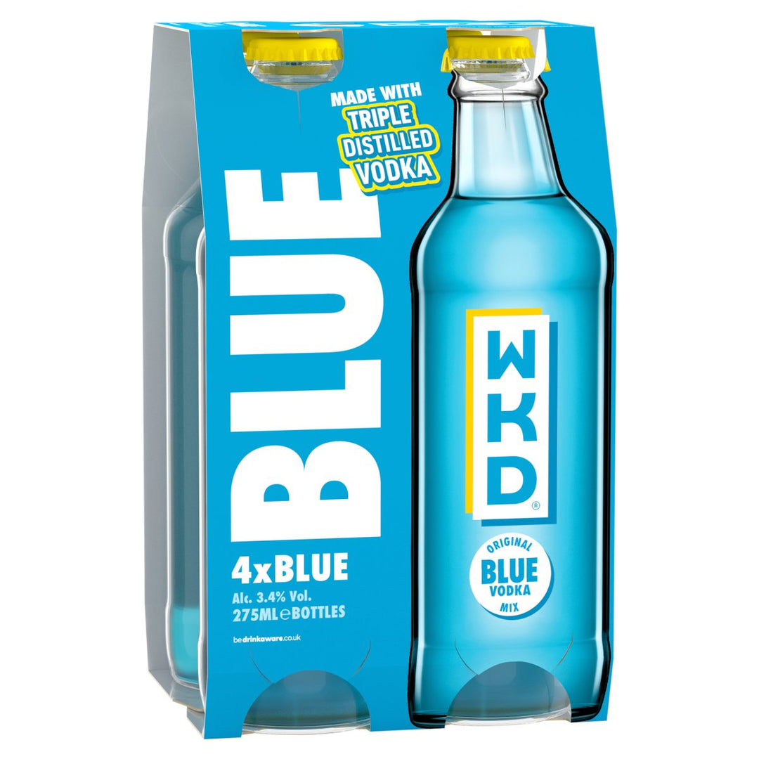 WKD BLUE 4PK BTLS (6X4X275ML) 3.4%
