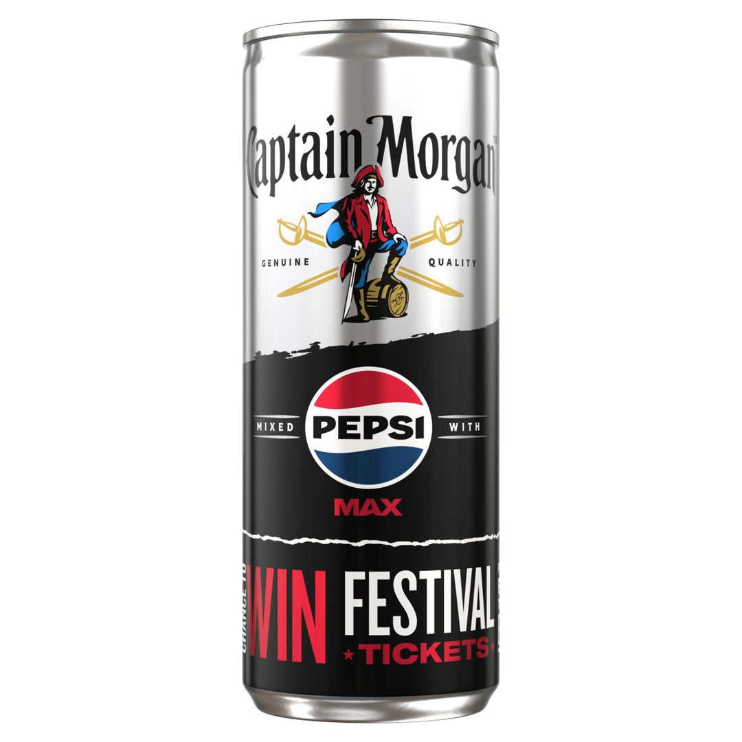 CAPTAIN MORGAN & PEPSI MAX CANS RTD