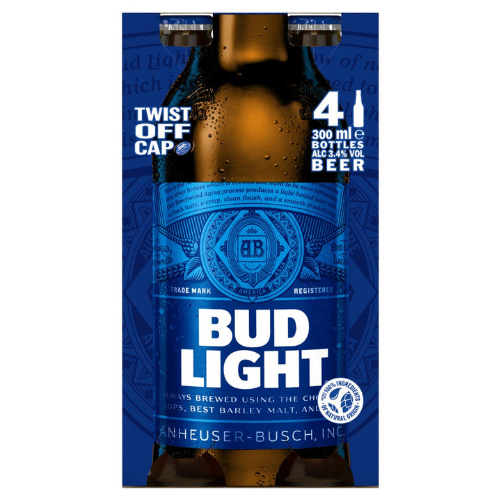 BUD LIGHT BOTTLES 6PK 330ML