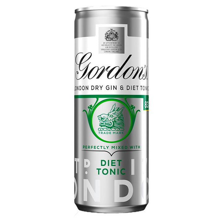 GORDONS & SLIMLINE TONIC CANS