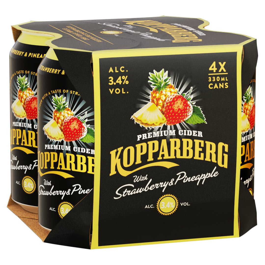 KOPPARBERG STRAWBERRY & PINEAPPLE 4PK CANS