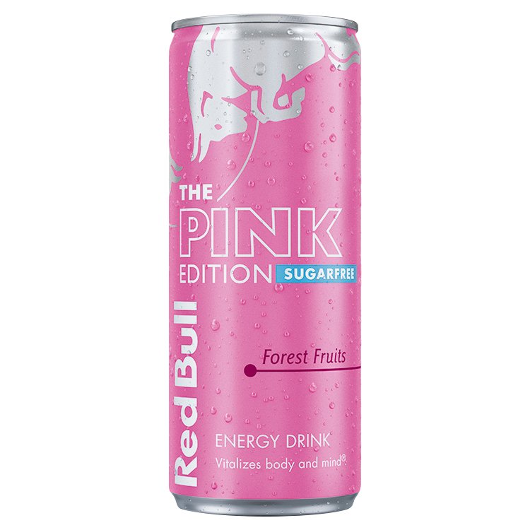 RED BULL CANS SUGAR FREE PINK EDITION