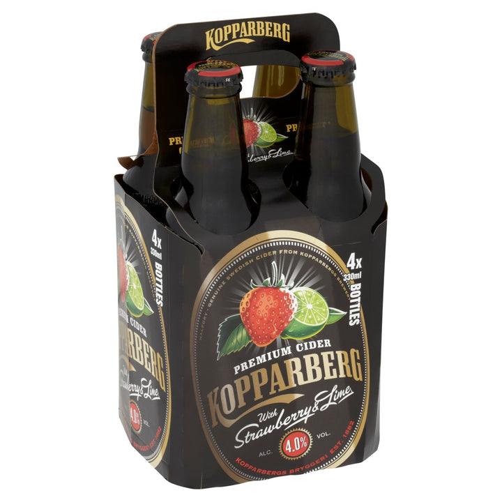 KOPPARBERG 4PK STRAW & LIME CANS 330ML