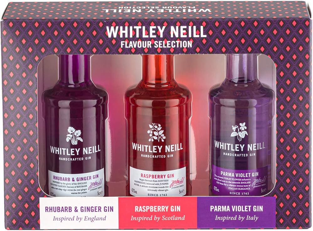 WHITLEY NEILL GIN SELECTION 50ML 3PK (R & G, RASP, P VIOLET)